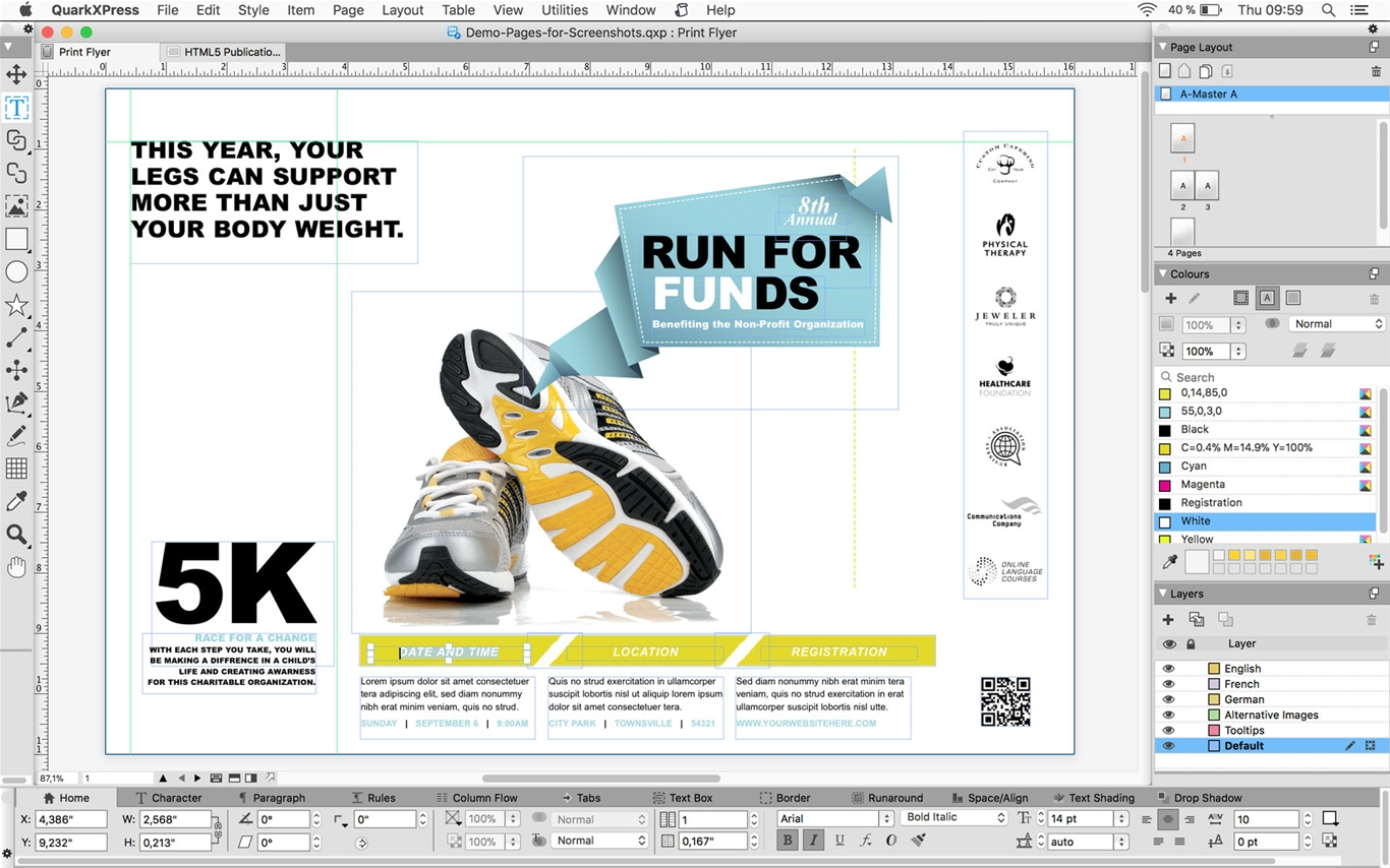 QuarkXPress can be used to design almost everything