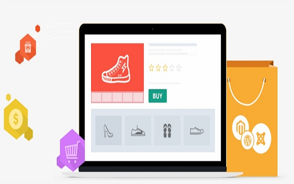 An interface of e-commerce website design
